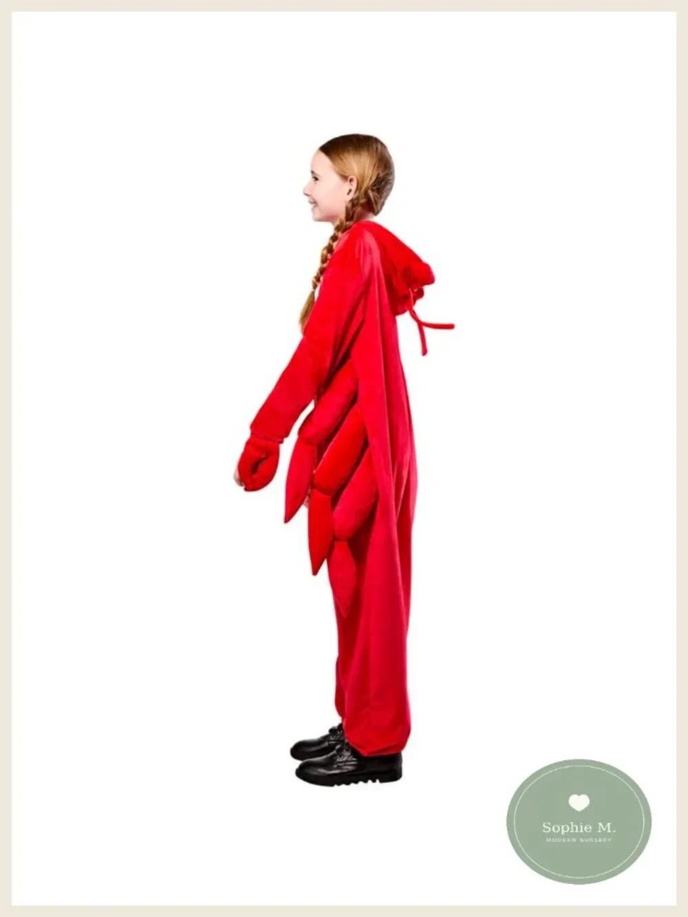Kids Lobster Costume Hooded Jumpsuit, Unisex, Halloween, Polyester, 6/8